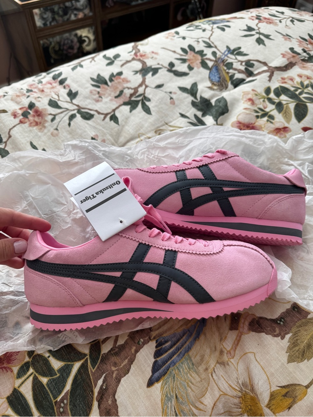 Onitsuka Tiger Pink Suede Sneakers from Japan!